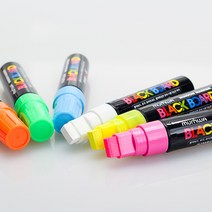 문화 점보 블랙보드마카 15mm 낱개 6칼라 사각닙, 노랑