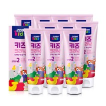 2080 키즈크리닉 2단계 저불소 어린이 치약 프루티향, 80g, 10개