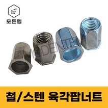 팝너트 철/스텐 육각형 일반형 리벳 m3 m4 m5 m6 m8 m10 m12, 스텐 육각팝너트, 스텐 육각팝너트 4mm(4개)