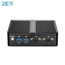 XCY-미니 PC 인텔 셀러론 J4125 쿼드코어 2x RS232 듀얼 이더넷 300M WiFi HDMI VGA 4 * USB 팬리스 산업용 IPC 윈도우즈 10, 04 No RAM No SSD, 04 Core i3-5005U DDR3L