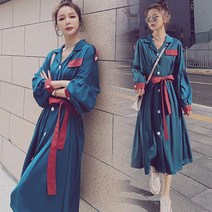 트렌치원피스 코트 가을 자켓 케이프 숏 롱 미니 베스트 하객 패션 견장 오버핏 청록색