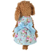Pet Skirt Dog Cat Plaid Dress Bow Tie Cute Clothing Puppy Medium Large Costume Outfit Clothes, 02 Blue_03 M