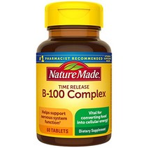 Nature Made 네이처메이드 B100 콤플렉스 서방정 복합 비타민B B-100 Complex Time Release 60정 3팩