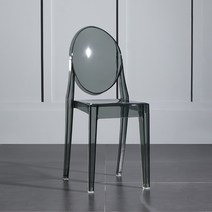 북유럽 투명 의자 레스토랑 카페 편집샵 아크릴 크리스탈 벤치 가정용 화장 의자, 투명 다크 그레이 노 손잡이