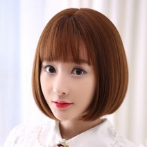 숏컷통가발, 1개, 라이트브라운