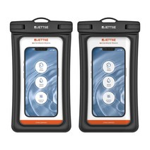 젯스 원터치 스마트폰 대형 방수팩 2개, 블랙