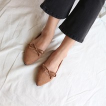 포멀 리본 스웨이드 출근 패션 여성 단화 결혼식구두