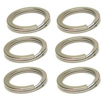 수영장 사다리 316 스테인레스 스틸 스쿠버 다이빙 스플릿 링 열쇠 고리 후크 루프 수영 다이버 야외 캠핑 장비 부착용 20 25 30mm 6 피스, 6PC 플랫 25MM