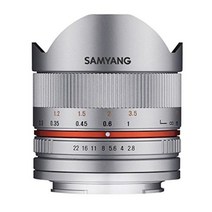 SAMYANG 단초점 어안 렌즈 8mm F2.8 II 실버 소니 αE용 APS-C용