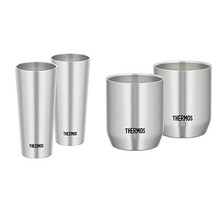 써모스 진공 단열 텀블러 2개 세트 400ml 스테인리스 JDI-400P S & 진공 단열 컵 280ml 스테인리스 JDH-280P S[세트 구입]