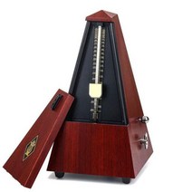 [9월픽]골동품 기계 메트로놈 티크 나무 빈티지 스타일 컬러 음악 타이머 기타 피아노 바이올린 Zither 악기, Redwood