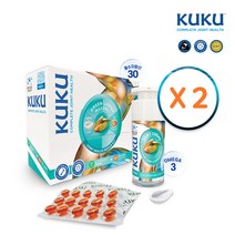 관절연골에좋은약 뉴질랜드 푸른홍합 초록입홍합오일 KUKU 쿠쿠 관절케어크림 증정, 27000mg 60캡슐 2통&관절케어크림 2개