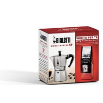 Bialetti Moka Express 리얼 이탈리아 커피메이커 에스프레소 머신, 6 타센 + 퍼펙트 모카