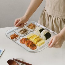반찬나눔접시 칸칸접시 3구 주방용품 사각 3칸 예쁜그릇쇼핑몰 이쁜그릇 유리 세트 혼밥