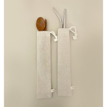 친환경 휴대용 스테인레스 빨대파우치 빨대주머니, 27cm(순면), 1개, 1개