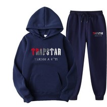 트레이닝복 trapstar 스웨트 브랜드 프린트 15종 따뜻한 투피스 루즈 후드+조깅