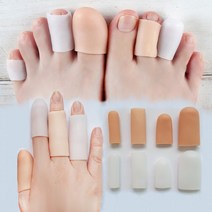 손가락 발가락 보호 실리콘 고무 사무용 골무 바느질 엄지 검지 악기 방수 두께2mm, 화이트오픈형