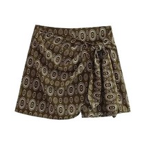 PLEATED 스커트 플리츠스커트 주름 프린트 휴일 수입 여름