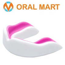 Oral Mart White/Pink Youth Mouth Guard for Kids - Youth Mouthguard for Karate Flag Football Martia, Youth (Age 10 & Below), Pinky Lady