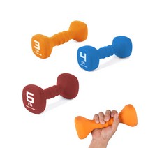 네오프렌 사각아령 낱개 1개 3kg부터 홈트 실내운동 근력향상, 4kg