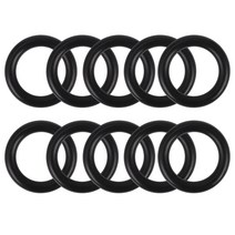 10 PCS 16.5mm x 11.2mm 유연한 고무 O 링 오일 씰 가스켓 블랙, 16.5*2.65*11.2mm, 검은 색, 10개