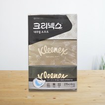크리넥스 내츄럴소프트 미용티슈 270매x6입, 옵션1 - 기본포장 (박스or비닐포장) (+0원)