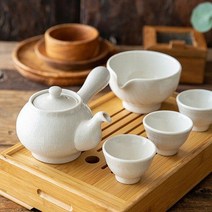 백자 크랙 3인 다기세트, 1개