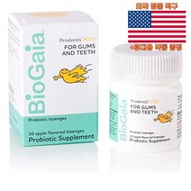 BioGaia 프로덴티스 키즈 프로바이오틱스 껌 30개 1통 사과맛 로젠지스 바이오가이아 미국 직구 사은품 추가증정