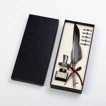 해리포터깃털펜 만년필 캘리그라피 딥펜 깃털펜 깃펜, 2-깃펜-네이비