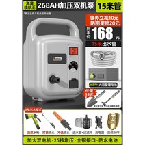 채소 관개 신기 물주기 농업용 충전식 양수 펌프 가정용 자동 농촌 임지 야외, 관개 항속왕 268AH【가압 25코어 듀얼펌프