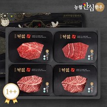 [농협안심한우] 1++국내산 한우 선물세트, 1++등심+등심+채끝+안심 각300gx4팩