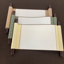 지닝 서예족자 화선지 작품용 전통민화 족자만들기 수묵화, A3오버올58x30(종이42x30CM), 블루 플래시 골드