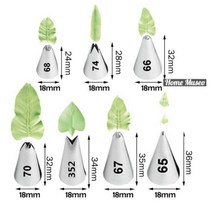 빈티지 버터크림 앙금 꽃 떡 케이크 꽃잎 잎 잎사귀 아이싱 깍지 팁 (7종세트), 기본, 빈티지레이스팁세트(8종)