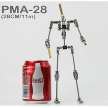 Pro30 스톱 모션 애니메이션 전문 스테인레스 스틸 내마모성 유연한 해골 인형 손 제외, 28cm