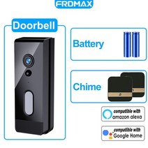 무선초인종 무선도어벨 현관문 종FRDMAX-비디오 초인종 카메라 야외 1080P 방, [07] Option 7, [04] 영국 플러그