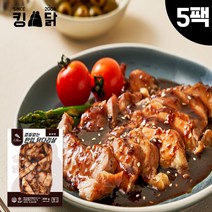 킹닭 껍질없는 한입 닭다리살 200g x 5팩 통닭다리살 통다리살 슬라이스 닭다리 순살, 갈비맛 200g x 5팩