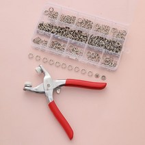 만능 똑딱이 단추 펀치세트 펀칭기 +단추 100개+케이스+펀칭스틱 SET 매직 똑딱 펀칭기 멀티 착 1004 펜치, 똑딱이 펀치+단추100개세트(실버)+보관함, 1세트