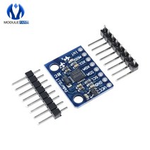 센서 모듈 부품 gy-521 mpu-6050 mpu6050 센서 모듈 3 arduino iic i2c 인터페이스 6050용 3중 축 자이로스코프 가속도계 호환 보드, 없음