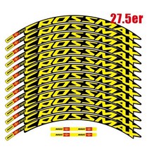 랩핑 데칼 휠스티커 폭 프로 자전거 바퀴 데칼 두 림, 06 27.5er yellow