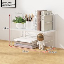 인테리어 책상위선반 책꽂이 2단 원목 미니 헝겊 벽걸이 북앤드철재 간이 아크릴 앤틱 수납, 화이트 A