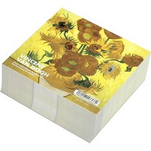 일본직발송 3. 에트란제 디 코스타리카 뮤지엄 상품 블록 메모 400장 PDM 100WX100D 고흐 해바라기 0001-P, One Size, One Color
