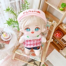 무속성솜인형 아이돌 20cm 몸체 모던 조카선물 수제 솜깅이 키덜트 눈망울 하얀, 유골격 20cm, 핑크핑크세트