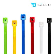 전오 국산 케이블타이 100mm~780mm 흑색 백색 컬러 1봉, J-100 1봉(1000개) 흑색, 1개