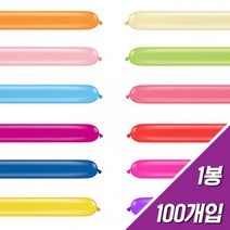 국산고급풍선 260N 150cm 요술풍선 100개입 스탠다드 파스텔혼합, 색상_레몬