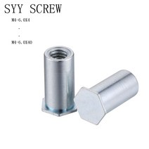 Hardware 5 40 개 M4 7.2mm 구멍 블라인드 리벳 스터드 PEM BSO 너트 스탠드 오프 탄소 강철 블아연 도금, 14 M4x17(10개)