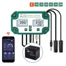 수질검사 수족관 양식장 스마트 PH TDS EC 계측기 염분 자가 수질 측정기 WIFI, 그린 플러그(캘리브레이션)