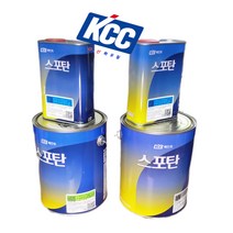 kcc 포스탄(우레탄) 옥상방수용 상도 하도+경화제 (녹색 회색 4L우레탄신나0.9L), 스포탄상도(회색)