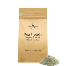 PURE ORIGINAL INGREDIENTS 완두콩 비건 단백질 파우더 (0.5kg(1파운드)) 글루텐 프리 추출, 01 1 Pound