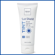 선크림 오바기 선 쉴드 틴트 넓은 스펙트럼 SPF 50 시원한 자외선 차단제 3온스 팩 1