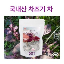 국산 차즈기 추출물 차즈기차 말린 건조 차조기 잎 자소엽 붉은깻잎 차 워터 티 물 루테올린 안토시아닌 효능, 3팩, 60티백, 3개